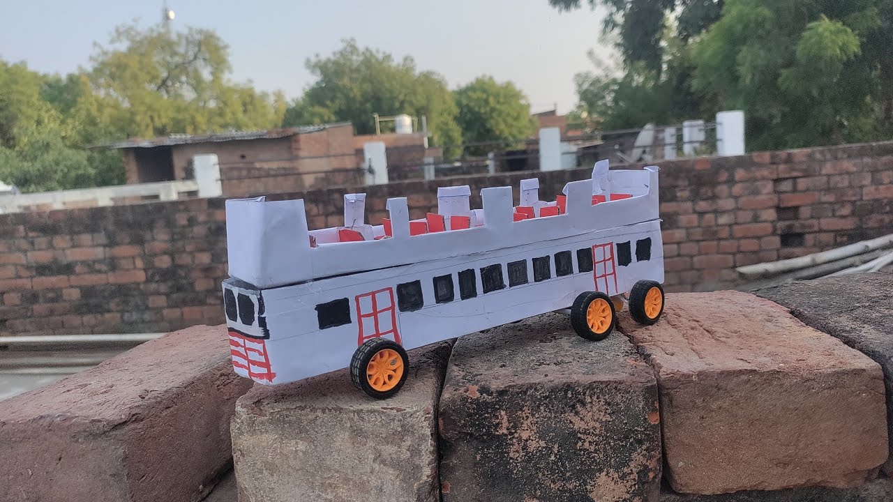 Making A Bus Using Box how to make mini bus with carton making | #boxbus #Khalidibbe se ,🚞bus ...
