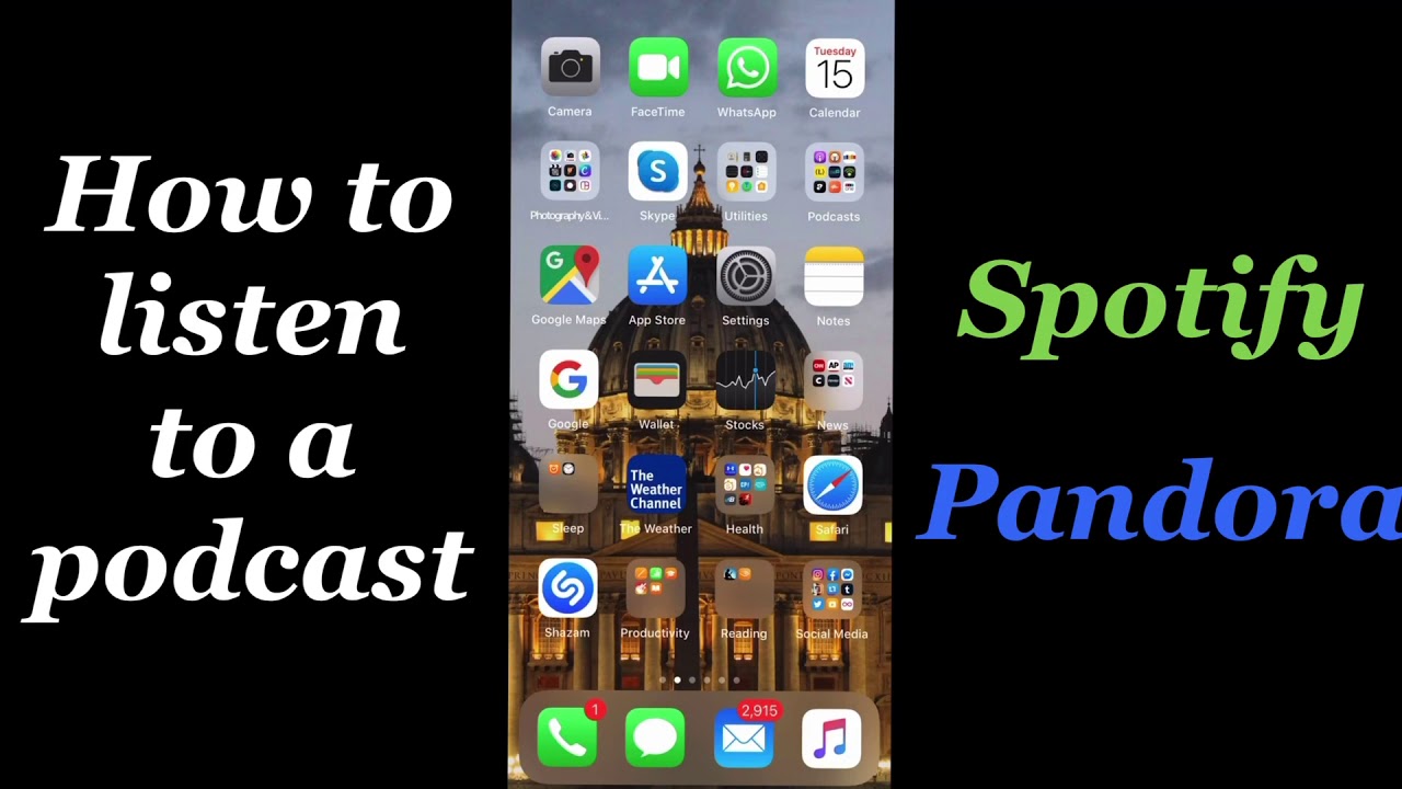 How To Listen To A Podcast On Spotify & Pandora - YouTube