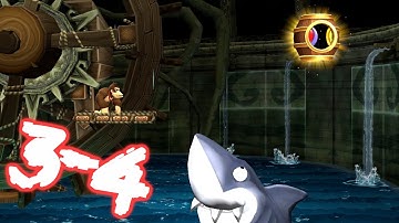 3-4 Damp Dungeon All Collectibles Guide - Donkey Kong Country Returns HD