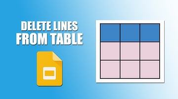 How to delete lines from a table in google slides