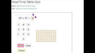 Visual Times Tables Quiz