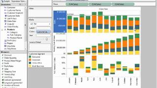 In this video we see how easily tableau deals with dates. do simple
time series analysis by dragging and dropping. add running totals
moving averages wit...