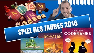 2016 Spiel Des Jahres Board Game Awards - my thoughts!