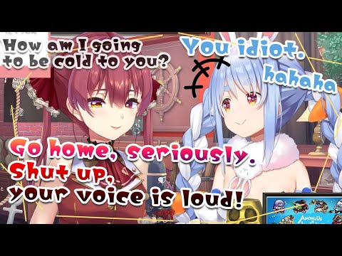 【Clips】Marine Houshou break out into violent language to Pekora Usada!?【#hololive】