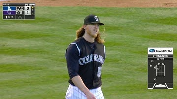 LAD@COL: Gray strikes out Turner swinging