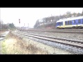 Züge in Löhne 7 bei Nieselregen