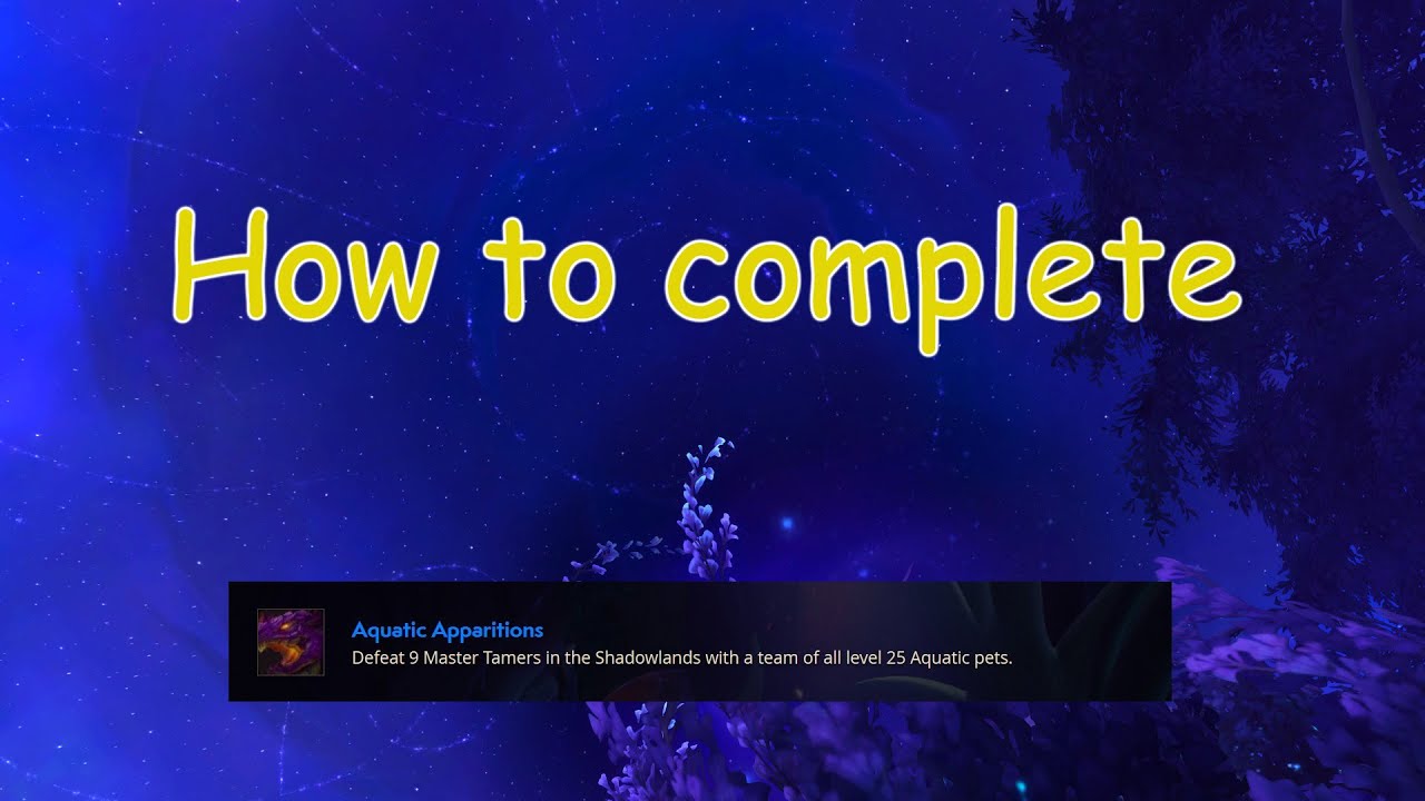 Aquatic Apparitions achievement with easy to obtain pets - World of Warcraft pet battle guide.