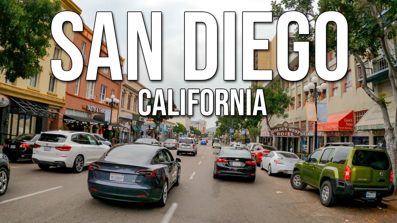 Cruising Through the Downtown Streets of San San Diego, California
