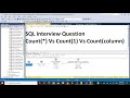 Sql interview question  difference between count count1 countcolname  which is fastest
