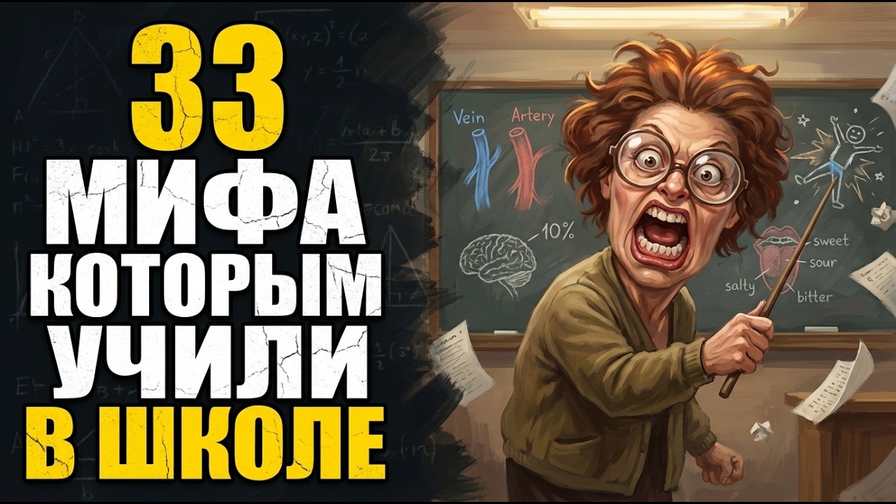 33 научных “факта”, которыми учителя ПРОМЫВАЛИ ВАМ МОЗГИ
