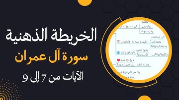 Surat Al-'Imran verses 7 - 9 / حفظ الايات 7 - 9 من سورة آل عمران بالخريطة الذهنية