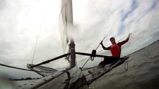 MACH2 Moth downwind with foiling gybes