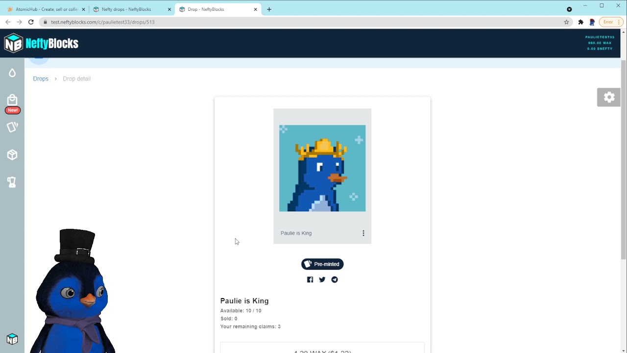 How to Create a Pre-Minted or Mint-on-Demand Drop on the WAX Blockchain Using Neftyblocks