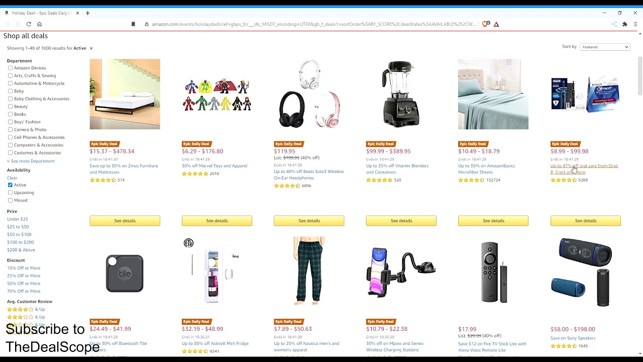 10/30/20 ONLY: 10 Epic Daily Deals