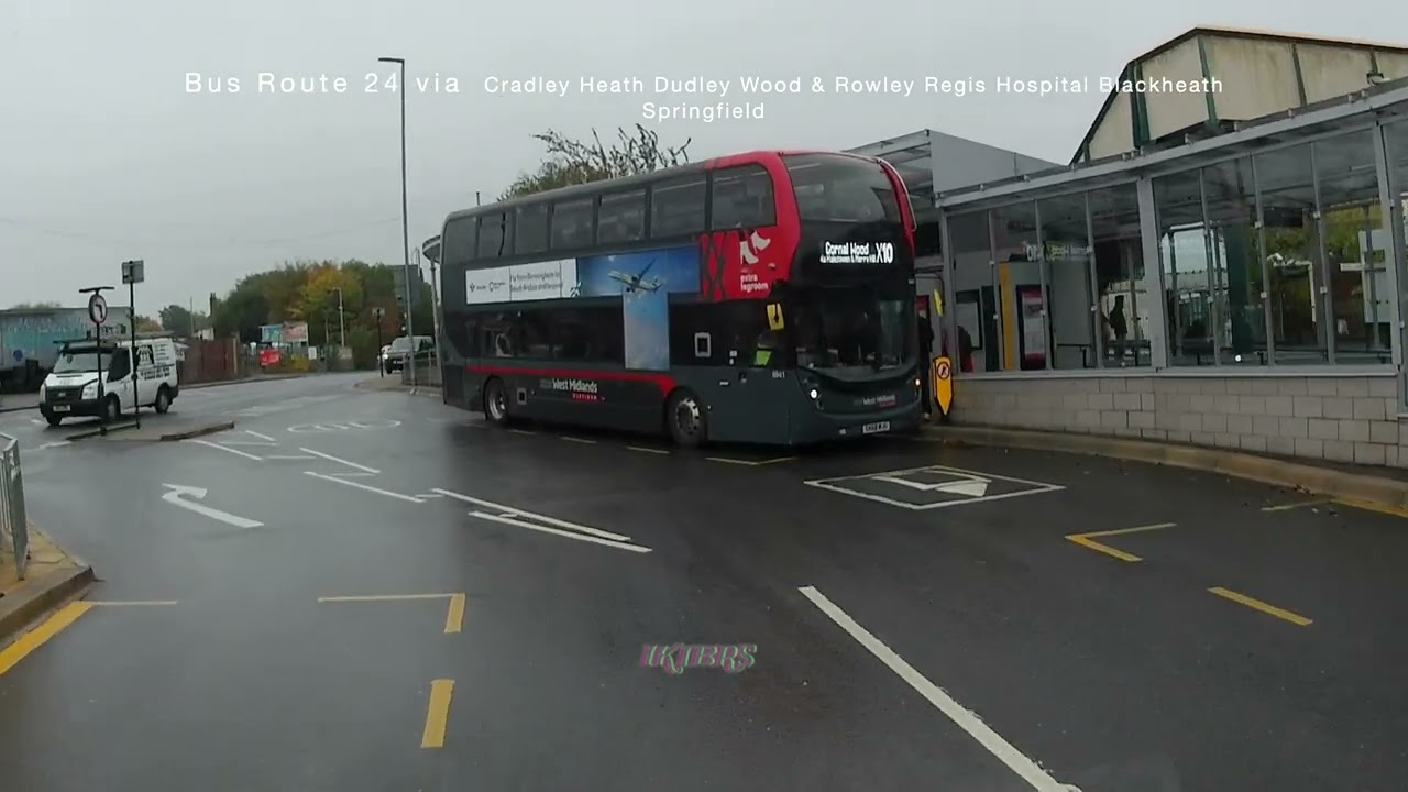 Bus Route 24 via  Cradley Heath Dudley Wood & Rowley Regis Hospital Blackheath Springfield   4K