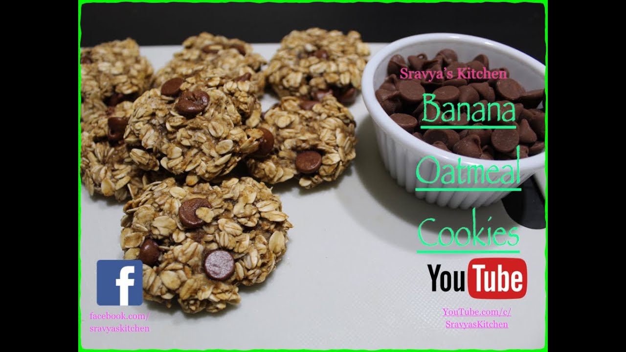 Banana Oatmeal Cookies | 3 ingredients cookies | Banana Cookies