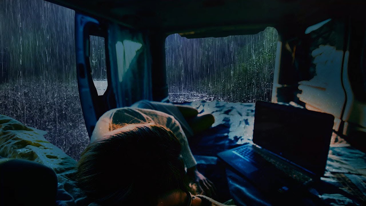 Dormir en el cohce con el sonido de la lluvia Relajante - Sonido de ...