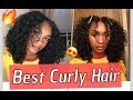 HOW TO APPLY LACE CLOSURE CURLY WIG | hairbybellebree