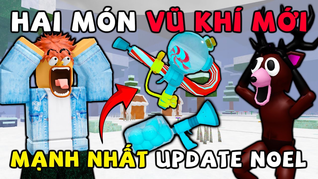 Hai VŨ KHÍ SIÊU MẠNH trong UPDATE GIÁNG SINH MỚI phá đảo 99 NIGHTS IN THE FOREST ROBLOX