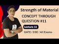 Strength of Materials (SOM) for GATE | CONCEPT THROUGH QUESTIONS #11 | GATE Lectures by Well Academy