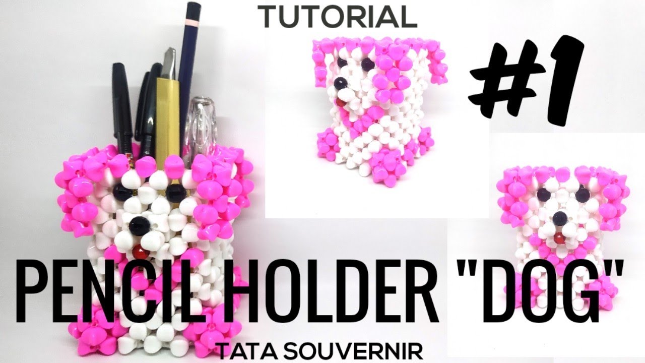 How to bead Puppy Pen Holder Part 1/ Bead Tutorial / Diy Tutorial / Kerajinan manik manik