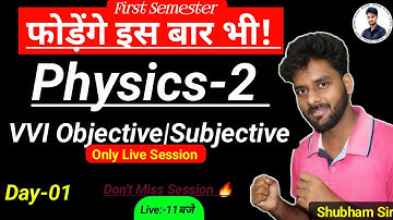 Physics-2 Important Subjective Question|Physics-2 Important Objective Question Group-B 1st Semester|
