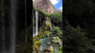 Peaceful Waterfall Sounds With Birds Chirping 🌿 Nature Music for Sleep and Deep Relaxation #Shorts