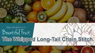 Alex Anderson LIVE - Bountiful Fruit Embroidery Class  - The Whipped Long-Tail Chain Stitch
