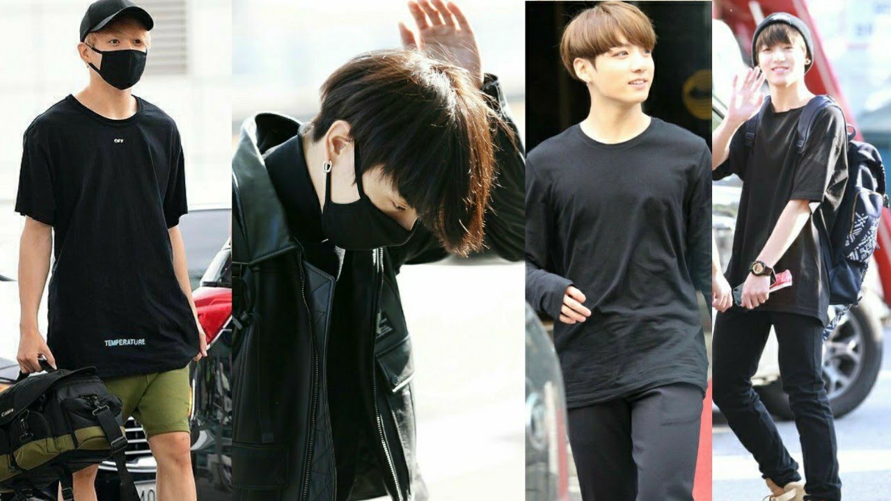 JK in BLACK🖤  Airport compilation (till 2019)❤️ JEON JUNGKOOK 