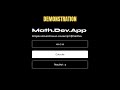 Comment créer une simple  Application Web de Mathématique