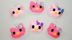 CARA MEMBUAT GANTUNGAN KUNCI HELLO KITTY DARI KAIN FLANEL - Durasi: 6.07. 