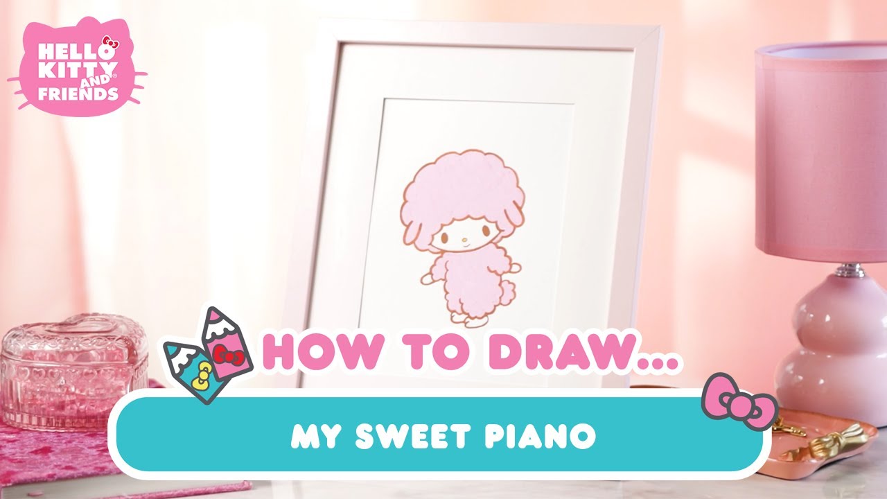 How to Draw my Sweet Piano | Hello Kitty Crafts