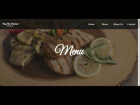 A Sample Restaurant Page --- Designed with HTML, CSS and Javascript