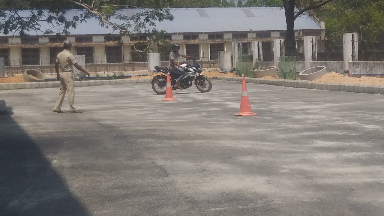 RTO Driving test for bike Live Demo RTO Bike Trail Driving license