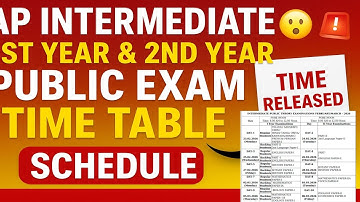 📅✨AP Intermediate 1st Year-2nd Year Public Exam TimeTable 2026 Released|Full Dates&Schedule Check No