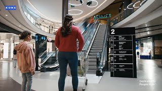 Bulky objects and hard-to-carry things go in the elevator