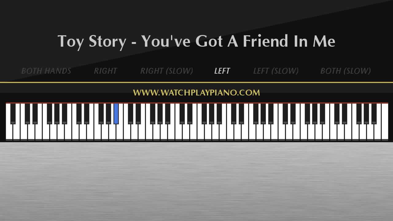 Toy Story You Ve Got A Friend In Me Easy Piano Tutorial Youtube