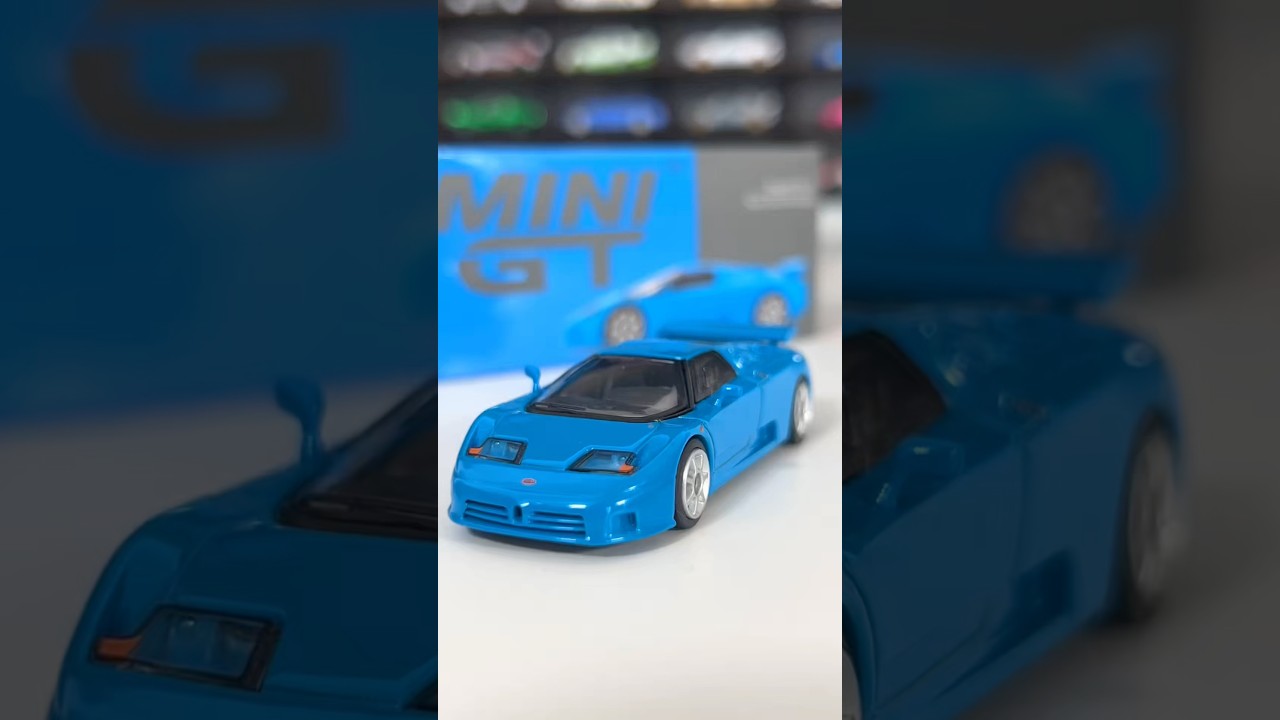 Миниатюрная модель Bugatti EB110 Super Sport Blu Bugatti в масштабе 1:64 | Подробный обзор литой ...