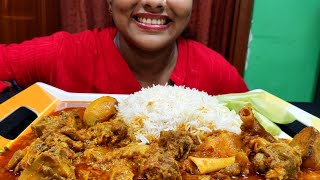 Very Spicy Mutton Curry And Huge Rice| Mukbang Eating Show|ASMR ?