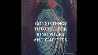 (71) Consistency tutorial. Acrylic pouring, fluid art. Ring pour, flip cup. Thinner vs. Thicker