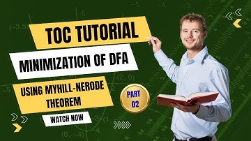 DFA Minimization using Myhill-Nerode Theorem | TOC Tutorial | UGC NET CS / GATE