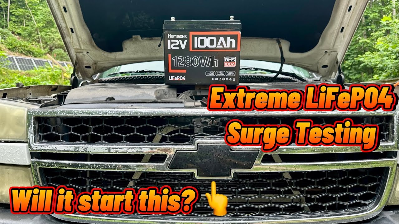 Заведёт ли LiFePO4 автомобиль? Тест аккумулятора HUMSIENK 12 В 100 А·ч LiFePO4 на импульсный разряд