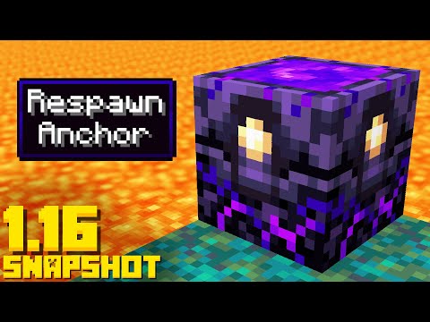 Minecraft 1.16 Snapshot NEW RESPAWN ANCHOR BLOCK Update (20w12a)