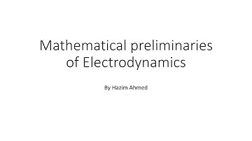 Mathematical preliminaries of electrodynamics