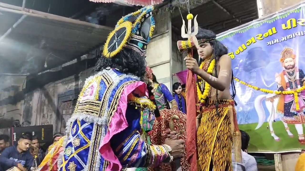 જય જેનાગરના પીર મિત્ર મંડળ મથાવાડા #ઇન્દ્ર રાજાની અને ભોળાનાથની જોરદાર એન્ટ્રી #બારૈયા ડિજિટલ