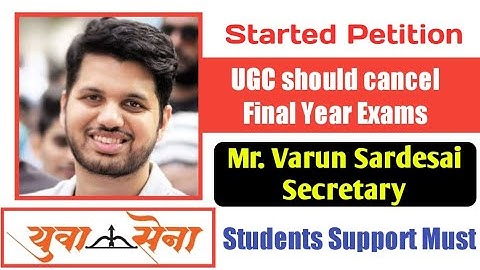 YuvaSena Started Petition | Varun Sardesai | UGC Guidelines | Final Year Exam | Ashish Sir