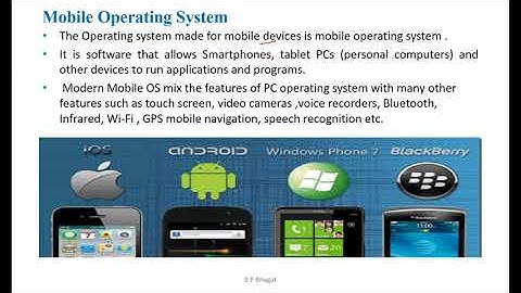 OSY Unit 1 2  Part d Different Types of Operating systems