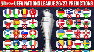 EARLY PREDICTIONS UEFA Nations League 2026/27 League Phase