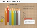 Colored pencils powerpoint shapes presentation templates  imaginelayout