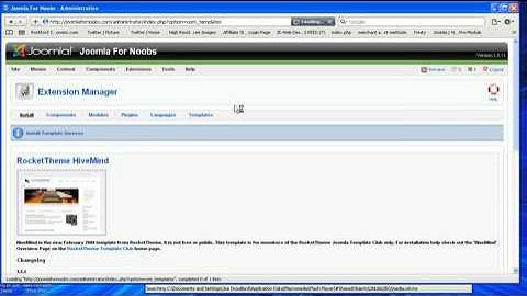 Joomla 1.5 Tutorial - Template Installation